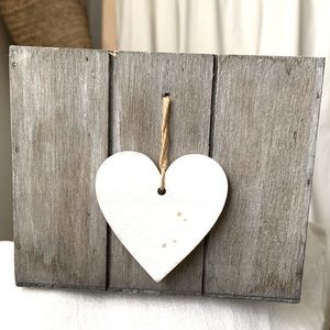 Wood Planter / Wood Container / Rustic Lightweight Wood Planter With Heart.
